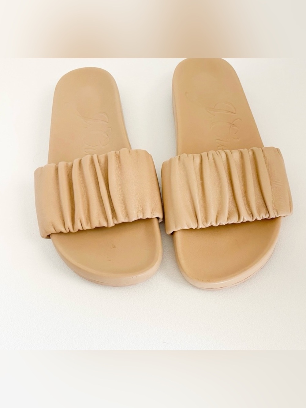J. Crew Pacific Scrunchie-Strap Slide Sandals